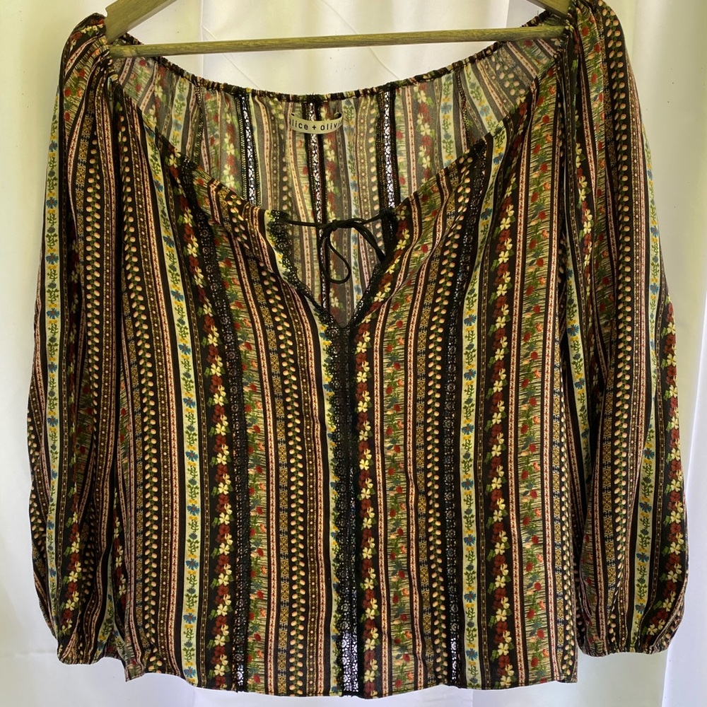 alice & olivia multicolored blouse